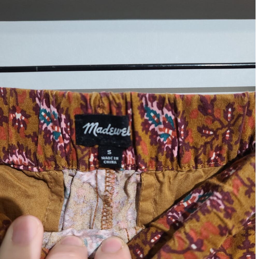 Madewell Drapey Pull-On Shorts Warm Paisley Size Small EUC - Picture 5 of 5